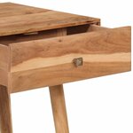 vidaXL Bureau 100x51x76 cm Bois d'acacia solide