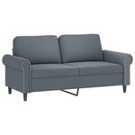 vidaXL Ensemble de canapés 2 Pièces avec coussins gris foncé velours