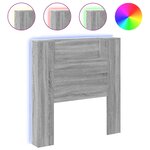 vidaXL Armoire tête de lit avec LED sonoma gris 100x16 5x103 5 cm