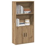 vidaXL Bibliothèque chêne artisanal 60x24x120 cm bois d'ingénierie