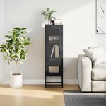 vidaXL Buffet haut noir 36x39x123 cm acier laminé à froid