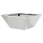 vidaXL Set de 5 jardinières en bol 35x35x15 cm en acier galvanisé