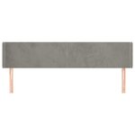 vidaXL Tête de lit avec oreilles Gris clair 203x16x78/88 cm Velours