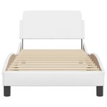 vidaXL Cadre de lit sans matelas blanc 90x190 cm similicuir