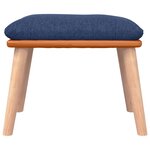 vidaXL Repose-pied Bleu 45x29 5x35 cm Tissu et similicuir