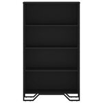 vidaXL Bibliothèque noir 80x31x137 5 cm bois d'ingénierie