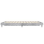 vidaXL Cadre de lit gris béton 120x190 cm bois d'ingénierie