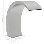 vidaXL Fontaine de piscine 22x60x70 cm acier inoxydable 304