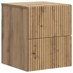 vidaXL Cabinet de chevet mural Chêne artisanal 33 x 34 5 x 40 cm