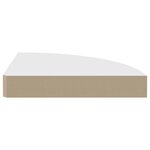 vidaXL Étagère d'angle flottante blanc 25x25x3 8 cm MDF