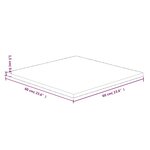 vidaXL Dessus de table carré Marron foncé60x60x1 5cm Bois chêne traité