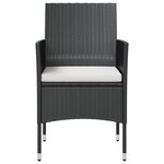 vidaXL Salon de jardin 16 Pièces avec coussins Résine tressée Noir