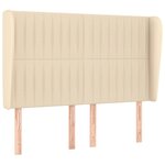vidaXL Sommier à lattes de lit avec matelas Crème 140x200 cm Tissu