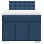 vidaXL Sommier à lattes de lit avec matelas Bleu 80x200 cm Tissu