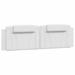 vidaXL Coussin de tête de lit blanc 183 cm similicuir