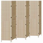vidaXL Paravent Pliant Manuel Beige 294 x 180 cm polyrotin