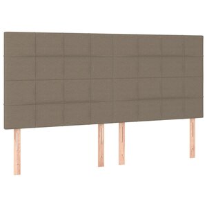 vidaXL Tête de lit Taupe 160x5x118/128 cm Tissu