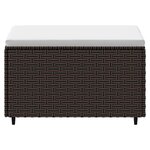 vidaXL Repose-pieds de jardin coussins lot de 2 marron résine tressée