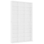 vidaXL Armoire à CD Blanc 102x23x177 5 cm Bois d'ingénierie