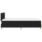 vidaXL Lit à ressorts avec coussin Noir 120 x 190 cm tissu