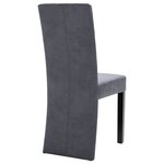 vidaXL Chaises à manger lot de 4 gris similicuir daim