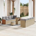 vidaXL Ensemble de canapé de jardin 11 Pièces Beige et Gris clair