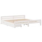 vidaXL Cadre de lit sans matelas blanc 200x200 cm bois massif de pin