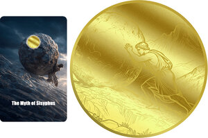 Monnaie MYTH OF SISYPHUS 1/1000 Oz Or 12$ Liberia 2026 (PRÉCOMMANDE)