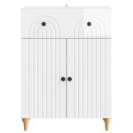 vidaXL Buffet Blanc brillant 66 x 34 5 x 90 cm Bois d'ingénierie