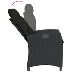 vidaXL Ensemble à manger de jardin coussins 5Pièces Noir Résine tressée