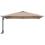vidaXL Parasol de terrasse Taupe Polyester Grand Pliable