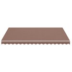 vidaXL Tissu de remplacement pour auvent Marron 4x3 m