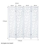Paravent bois pans - blanc