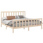 vidaXL Cadre de lit sans matelas 200x200 cm bois massif de pin