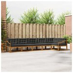 vidaXL Ensemble de canapés d'extérieur 6 Pièces Naturel et Anthracite