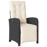 vidaXL Ensemble à manger de jardin 9Pièces coussins noir résine tressée