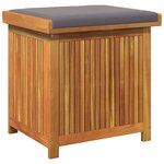 vidaXL Boîte à coussins d'extérieur 60x50x61 cm bois massif d'acacia