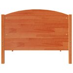 vidaXL Cadre de lit sans matelas cire marron 75x190 cm bois pin massif