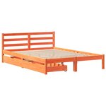 vidaXL Cadre de lit sans matelas cire marron 140x190cm bois pin massif