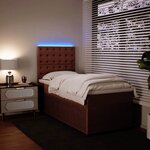vidaXL Sommier à lattes de lit avec matelas Rose 100x200 cm Velours