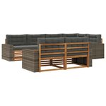 vidaXL Ensemble de canapés d'extérieur 7 pc Naturel et Anthracite