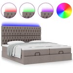 VidaXL Cadre de lit ottoman avec matelas taupe 200x200cm tissu
