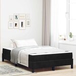 vidaXL Lit à ressorts avec matelas Noir 120 x 190 cm tissu