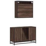 vidaXL Ensemble de meubles de salle de bain 2 Pièces Chêne marron