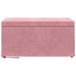 vidaXL Tabouret Rose 81 x 41 x 40 cm Velours et Bois Composite