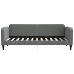 vidaXL Lit de jour avec gigogne et tiroirs gris foncé 80x200 cm tissu