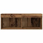 vidaXL Ensemble meuble TV avec LED 2 Pièces Bois ancien 80 x 30 x 30 cm