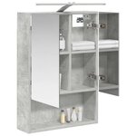 vidaXL Armoire Miroir de Salle de Bain Gris béton 50 x 14 5 x 70 cm