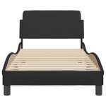 vidaXL Cadre de lit Dover noir 90x190 cm similicuir