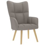 vidaXL Chaise de relaxation avec repose-pied Taupe Tissu